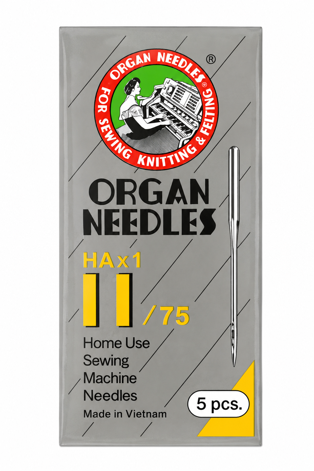 ORGAN HAX1 14/90 Sewing Machine Needles – 20 Needles (4 Packs × 5 Pcs)